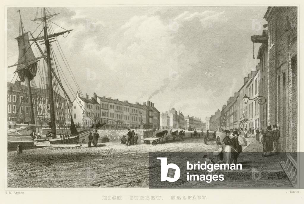 High Street in Belfast (engraving)