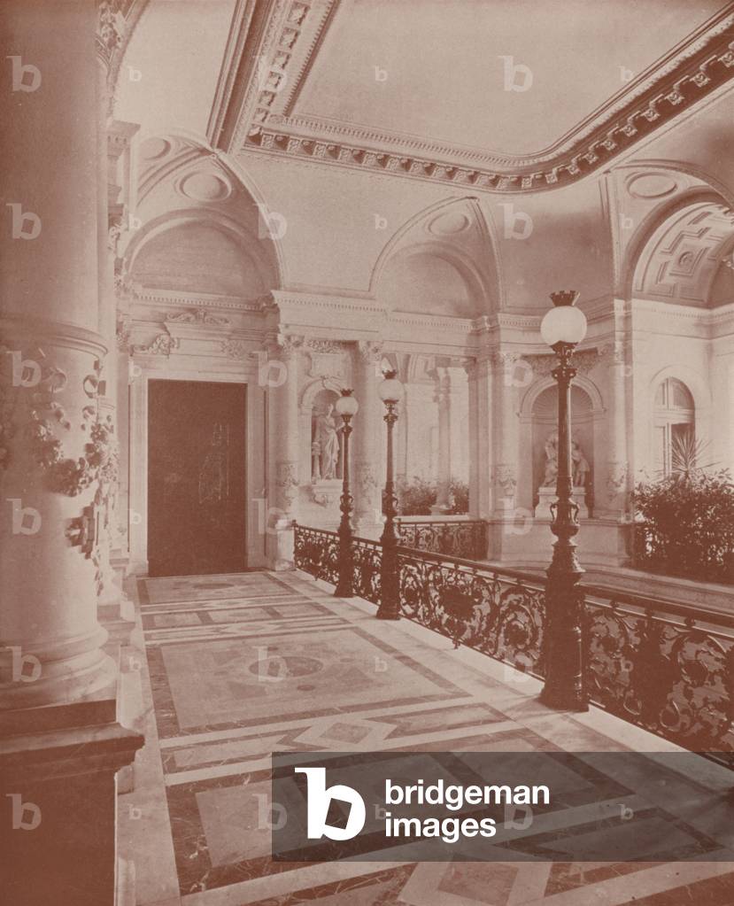 Paris: A Vestibule in the Hotel de Ville (b/w photo)