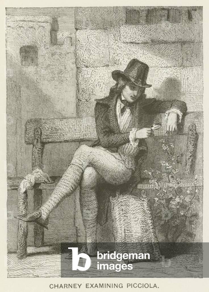 Charney examining Picciola (engraving)