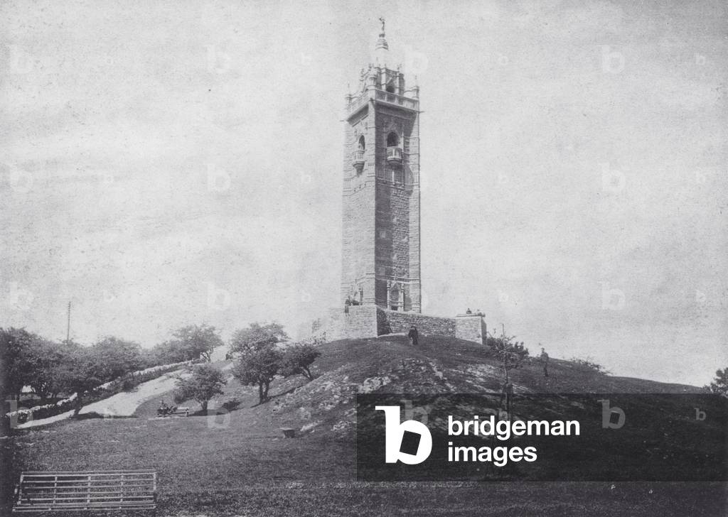 Cabot Tower on Brandon Hill (b/w photo)