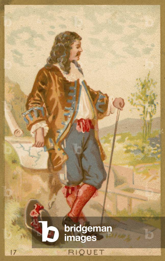 Pierre-Paul Riquet, French engineer and canal builder (chromolitho)