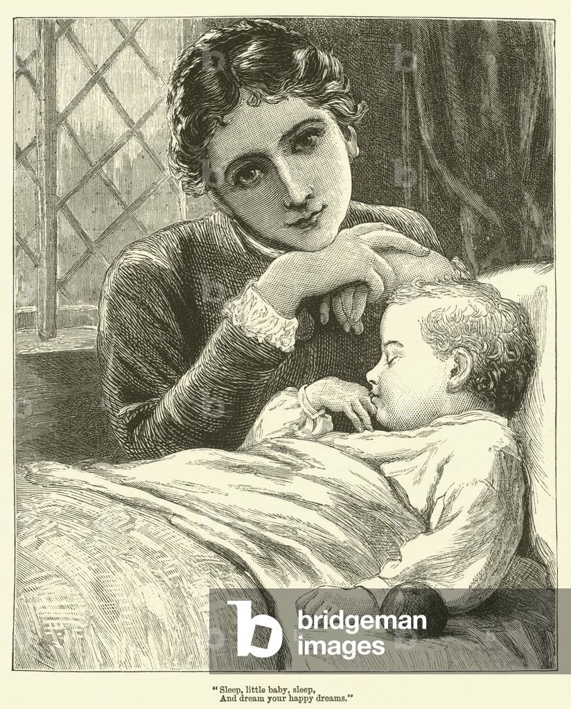 Sleep, Little Baby, Sleep (engraving)