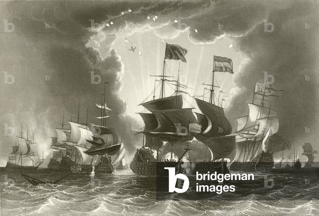 Defeat of the Dutch Fleet by Admiral Blake (engraving)