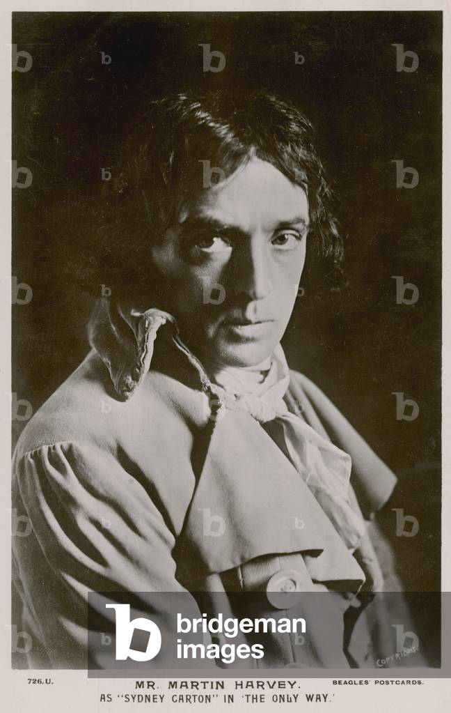 Mr Martin Harvey, as Sydney Carton in The Only Way (b/w photo)