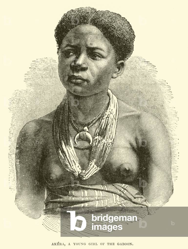 Akera, a young girl of the Gaboon (engraving)