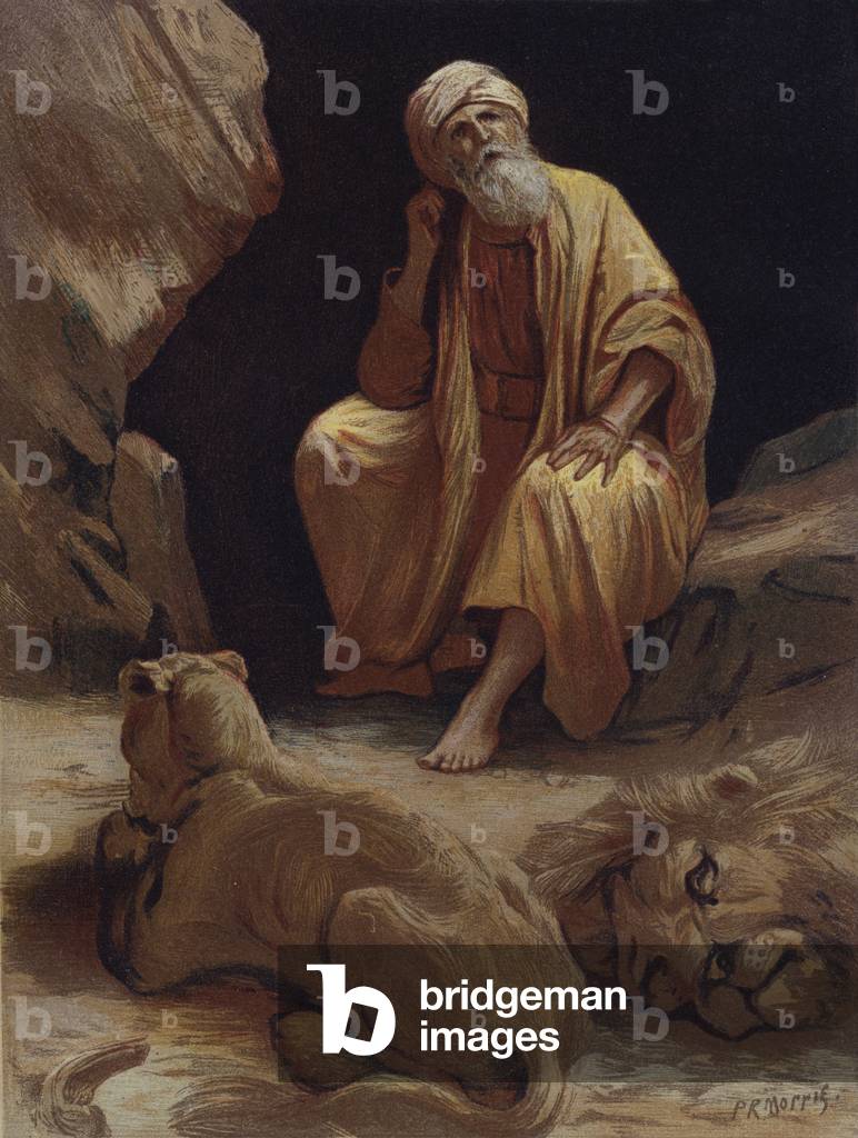 Daniel in the den of lions (chromolitho)