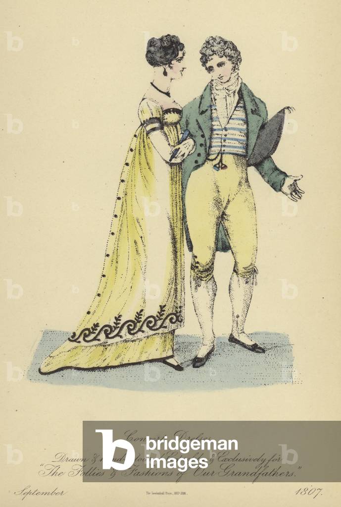 Concert Dress for Ladies and Gentlemen (coloured engraving)