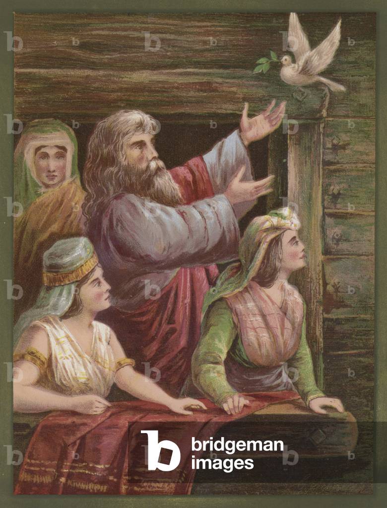 Noah in the ark (chromolitho)