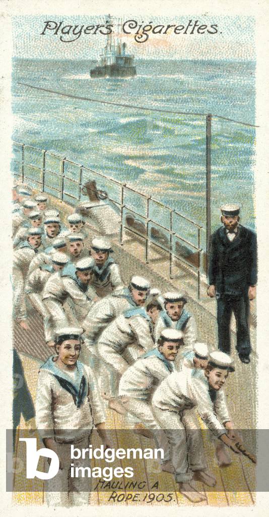 Hauling a Rope, 1905 (chromolitho)
