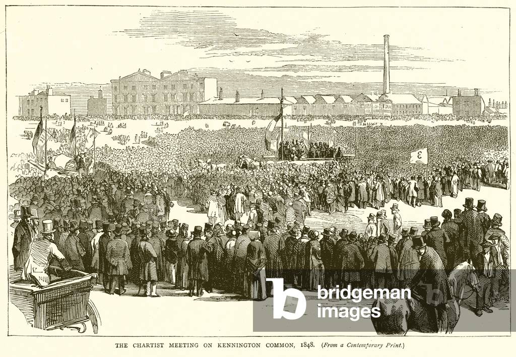 The Chartist Meeting on Kennington Common, 1848 (engraving)
