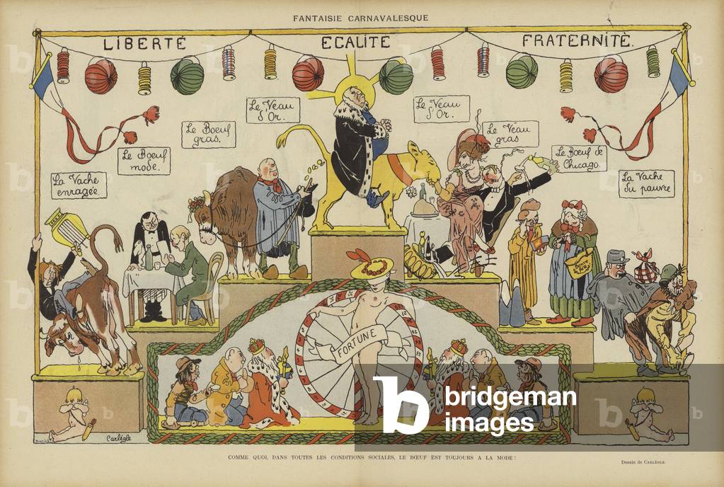 Illustration for Le Rire (colour litho)