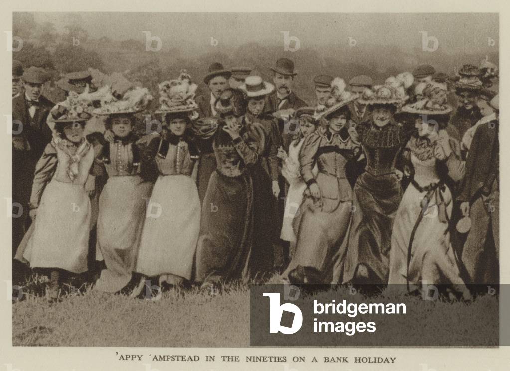 'Appy 'Ampstead in the Nineties on a Bank Holiday (b/w photo)