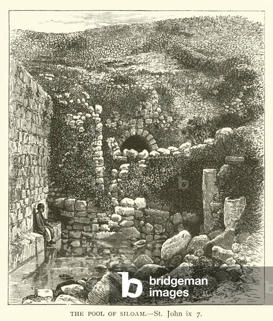 The Pool of Siloam, St John, ix, 7 (engraving)