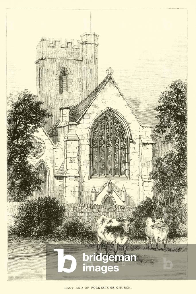 East end of Folkestone Church (engraving)