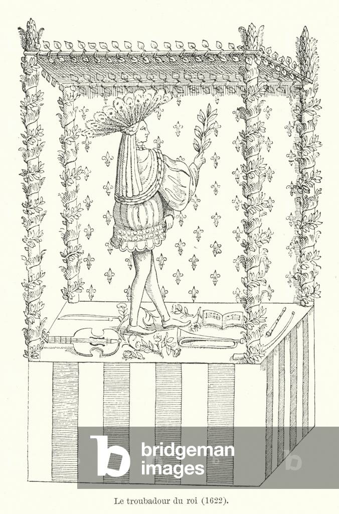 Le troubadour du roi, 1622 (engraving)