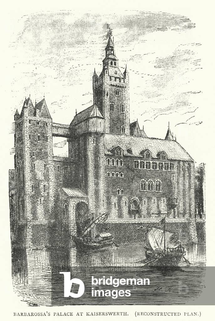 Barbarossa's Palace at Kaiserswerth (engraving)