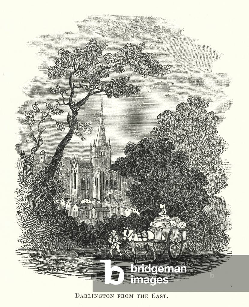 Darlington from the East (engraving)