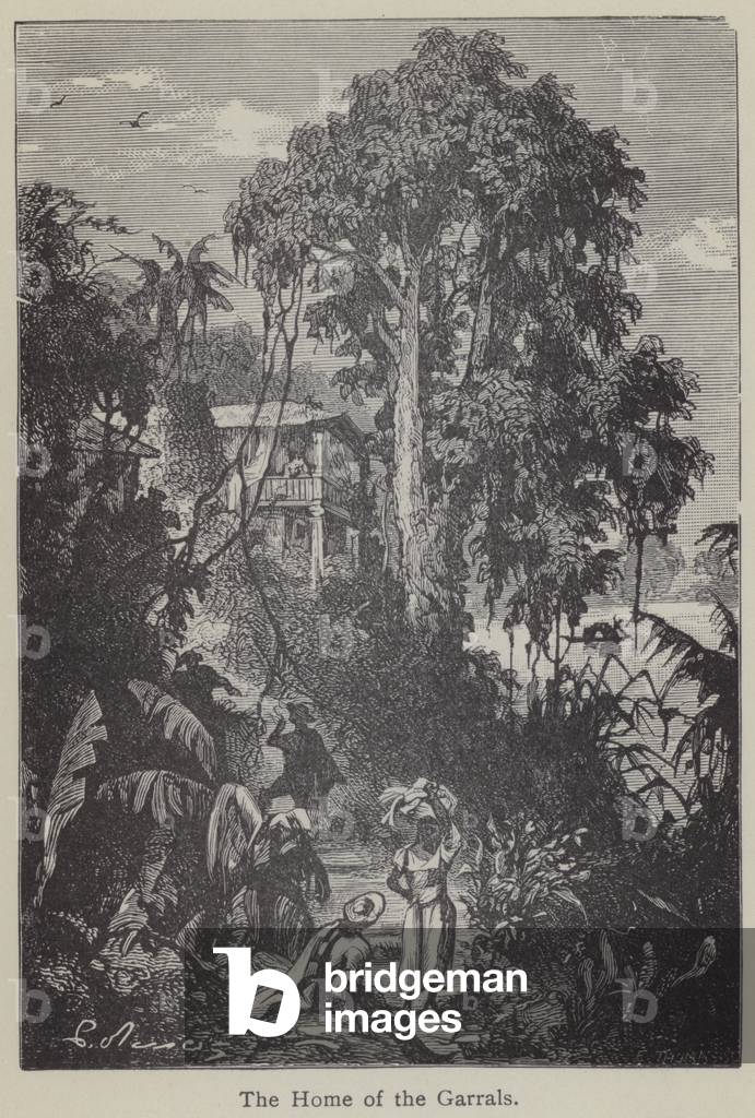 Illustration for Eight Hundred Leagues on the Amazon (litho)