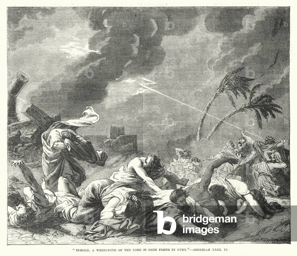 Behold, a whirlwind of the Lord is gone forth in fury, Jeremiah XXIII, 19 (engraving)
