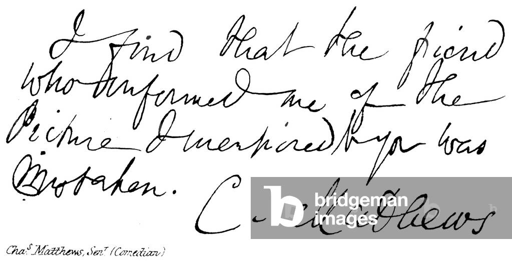 Charles Matthews, Senior (engraving)