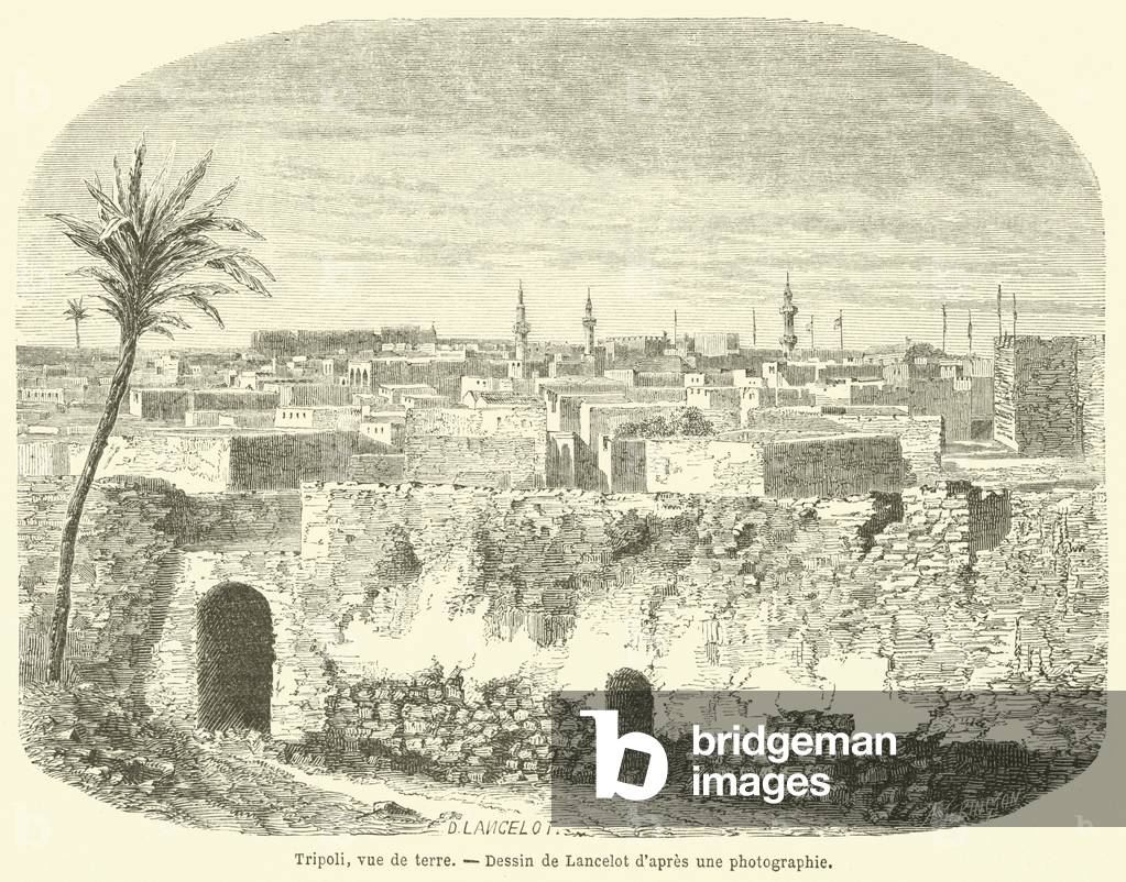 Tripoli, vue de terre (engraving)