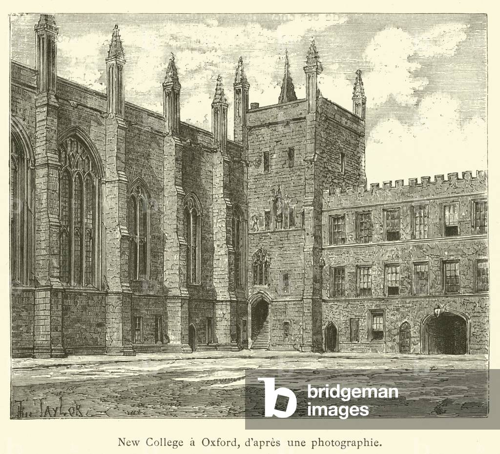 New College a Oxford (engraving)