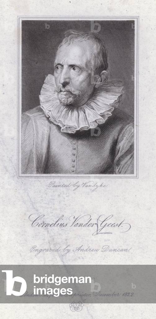 Cornelis van der Geest, Flemish spice merchant and art collector (engraving)