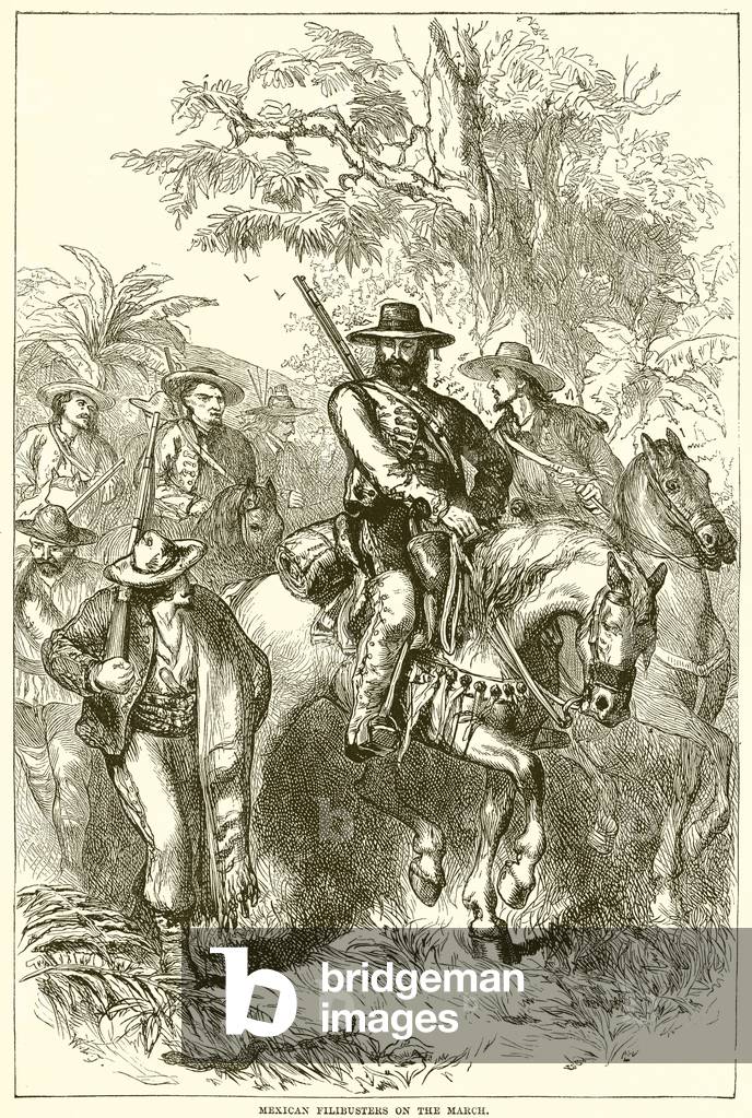 Mexican Filibusters on the March (engraving)
