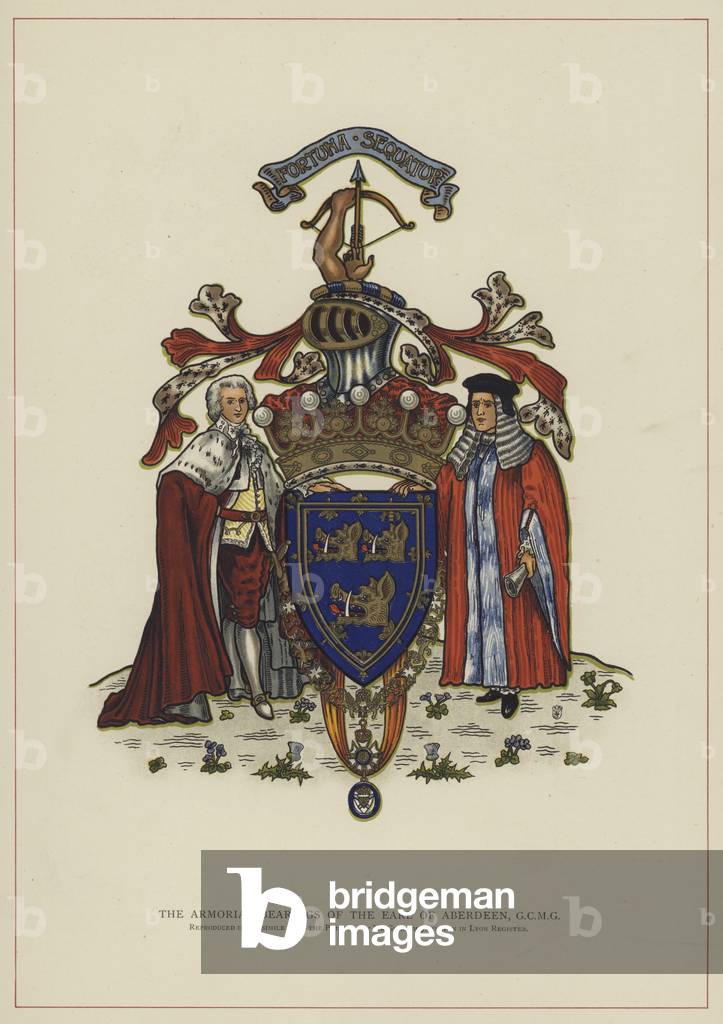 The Armorial Bearings of the Earl of Aberdeen, GCMG (colour litho)