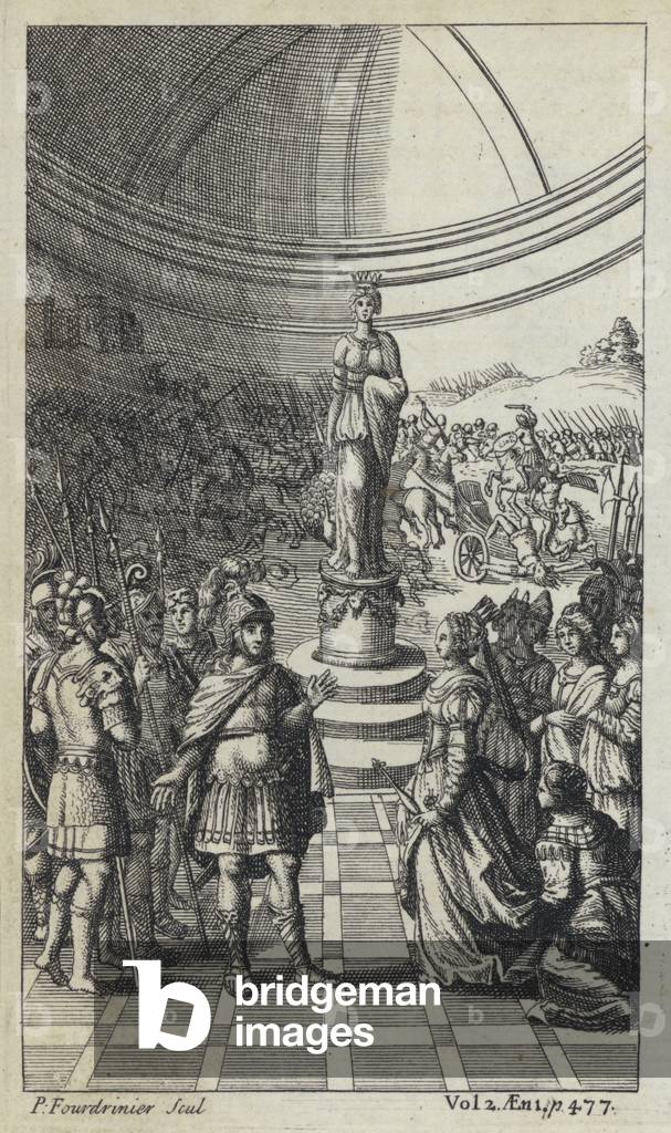 Illustration for John Dryden's translation of Virgil's Aeneid (engraving)