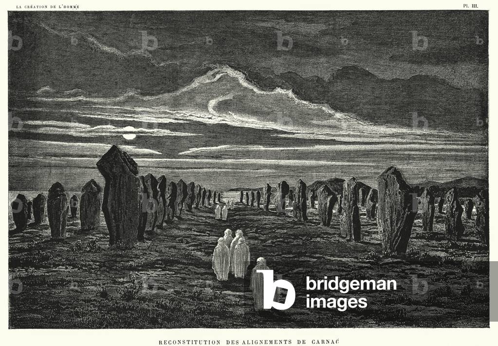 Reconstitution Des Alignements De Carnac (engraving)