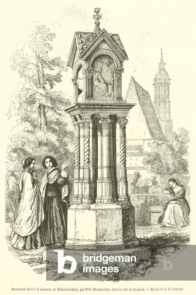 Monument eleve a la memoire de Sebastien Bach (engraving)