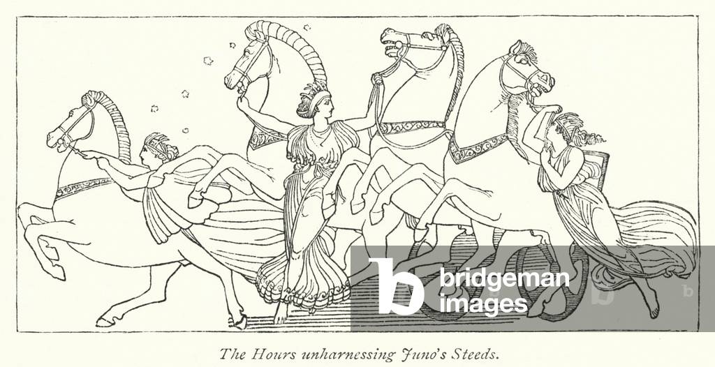 The Hours unharnessing Juno's Steeds (litho)