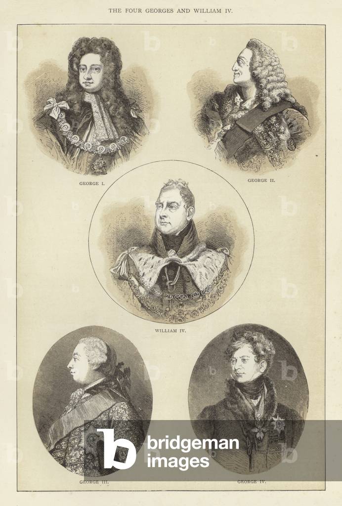 The Four Georges and William IV (engraving)