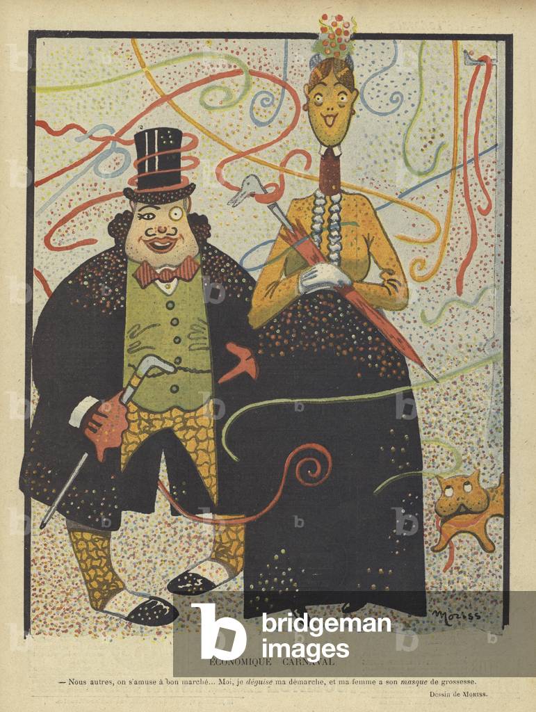 Illustration for Le Rire (colour litho)