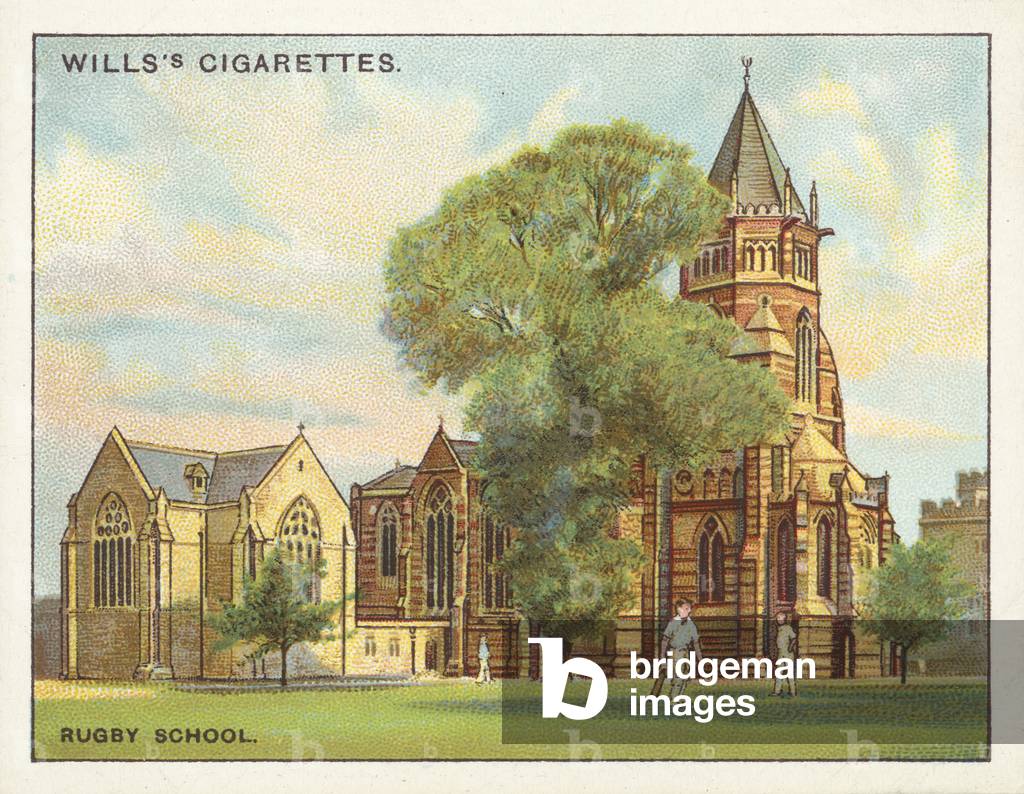 Public Schools, Rugby School, Orando Laborando (chromolitho)