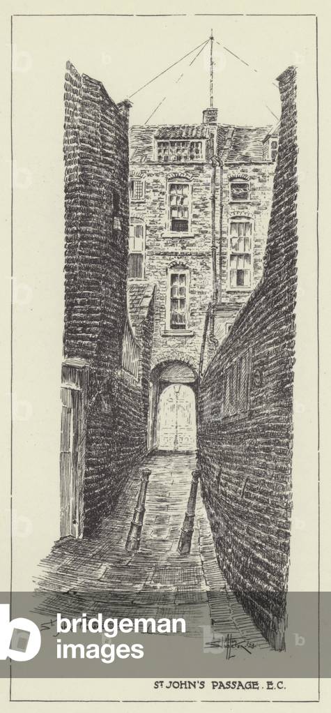 St John's Passage, EC (litho)