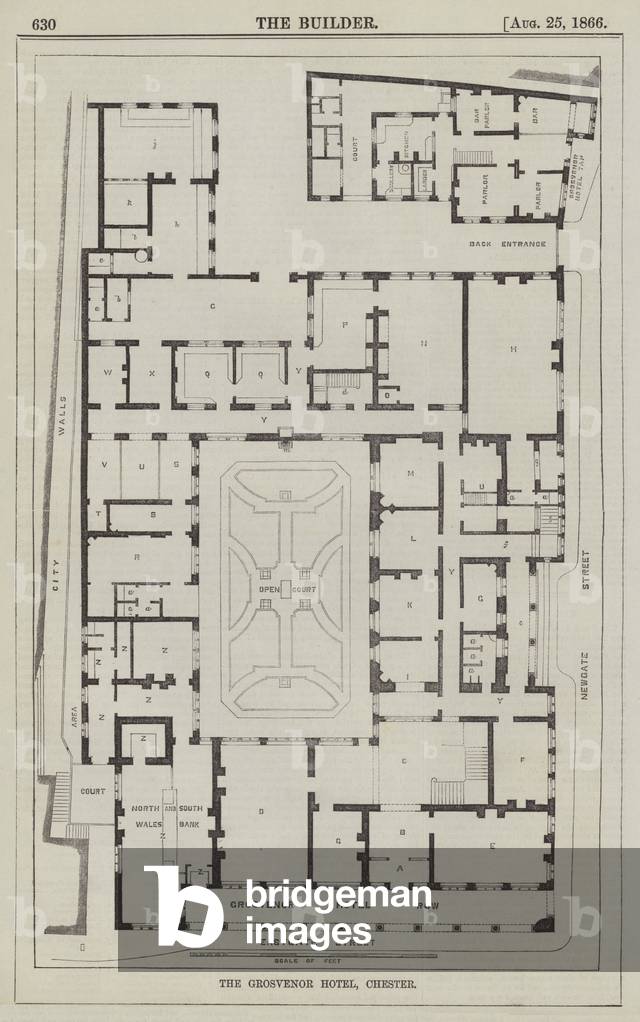 The Grosvenor Hotel, Chester (engraving)