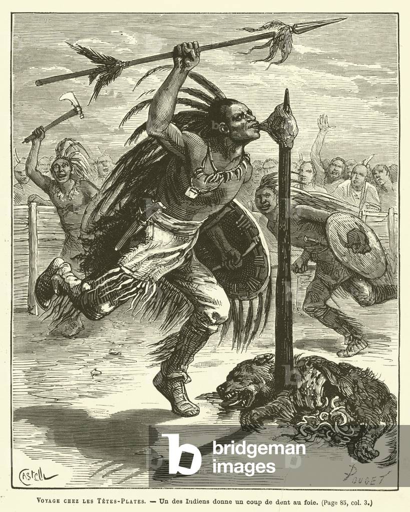 Voyage Chez Les Tetes-Plates (engraving)