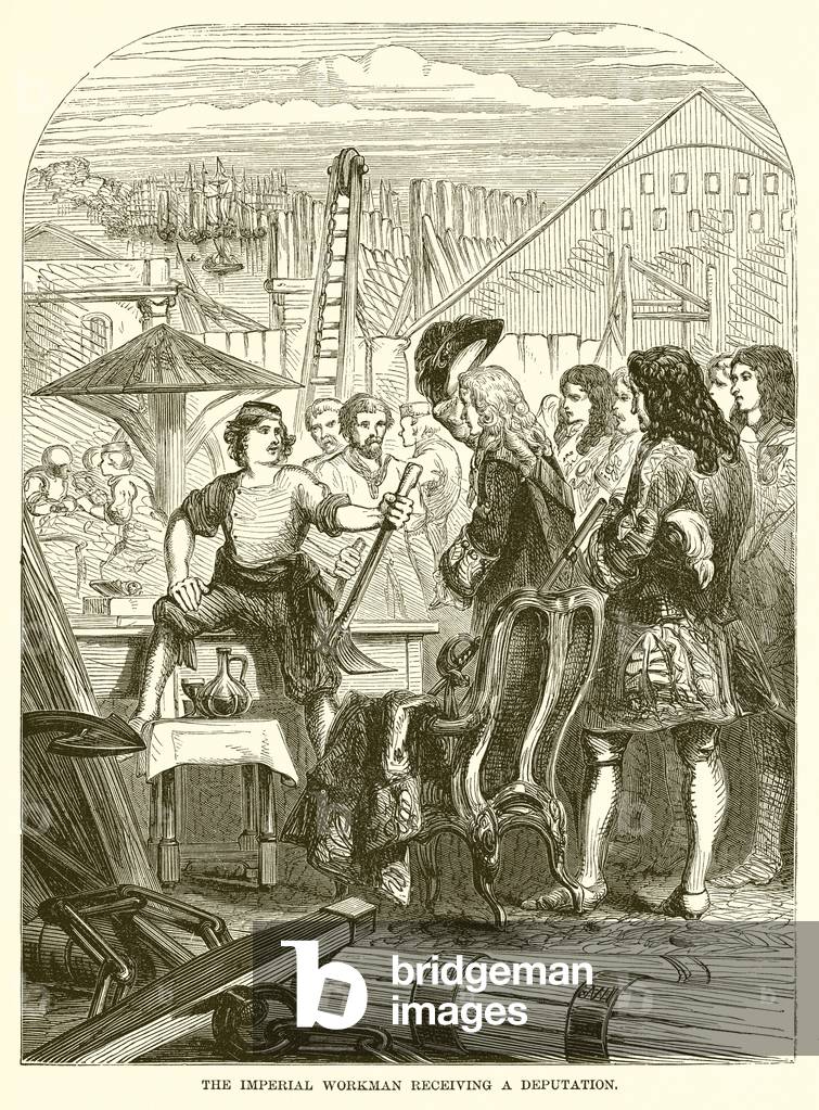 The Imperial Workman Receiving a Deputation (engraving)