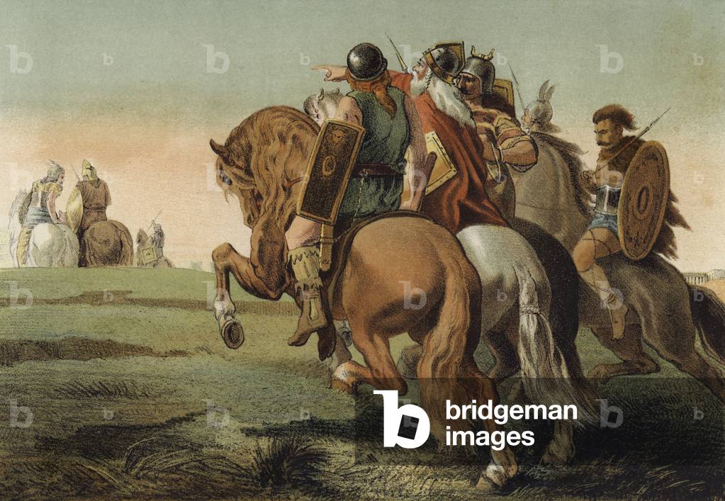 The Barbarians before Rome (chromolitho)