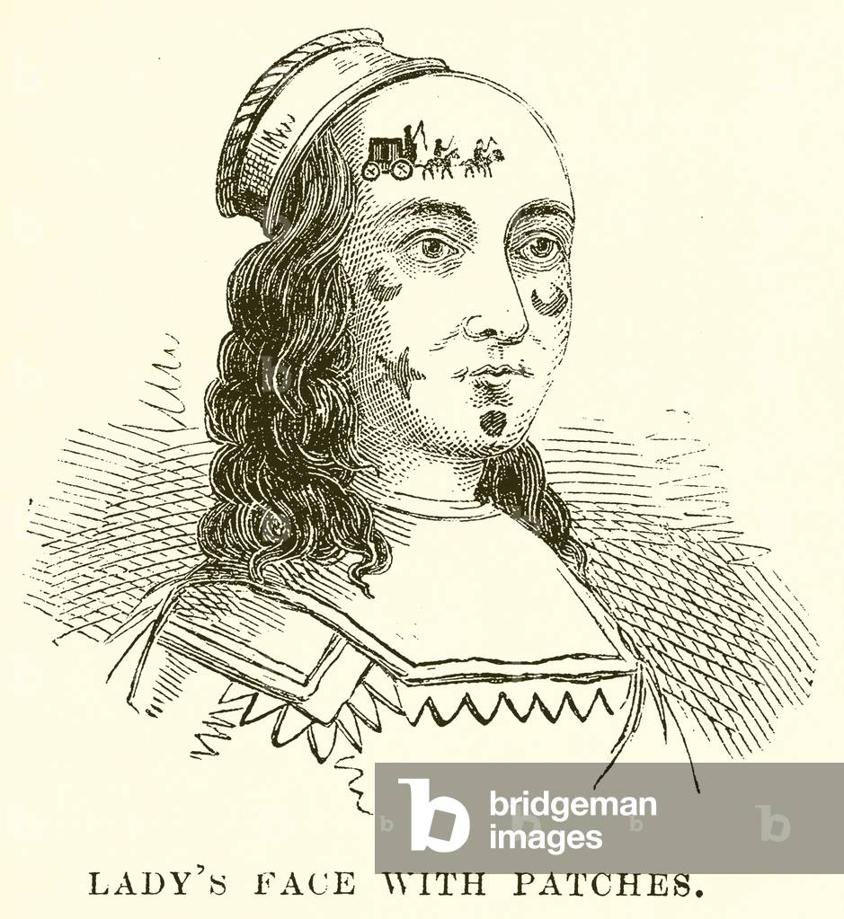 Lady's Face with Patches (engraving)