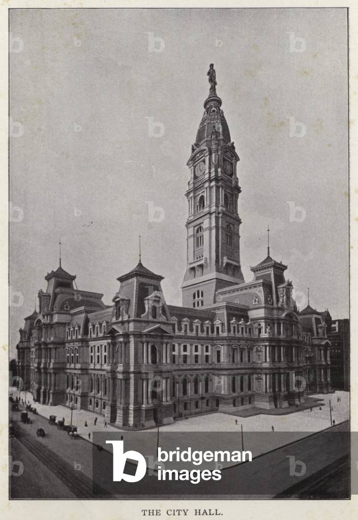 Philadelphia: The City Hall (b/w photo)
