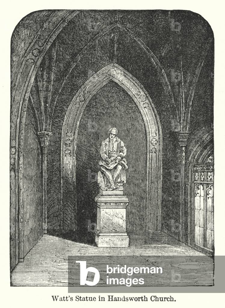Watt's Statue in Handsworth Church (engraving)