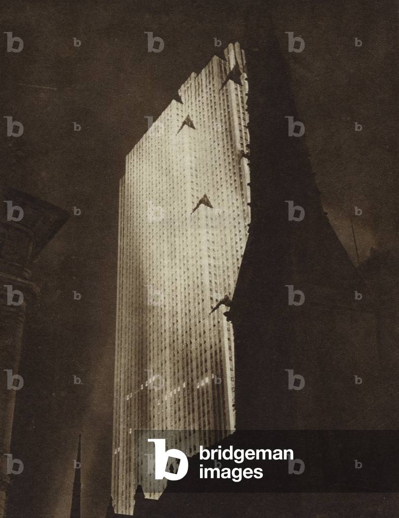 Radio City, New York City, New York, USA (b/w photo)