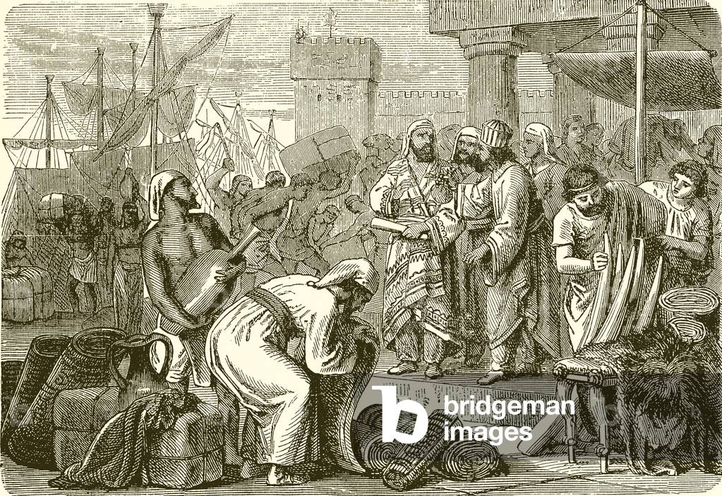 Phoenician Merchants and Traders (engraving)