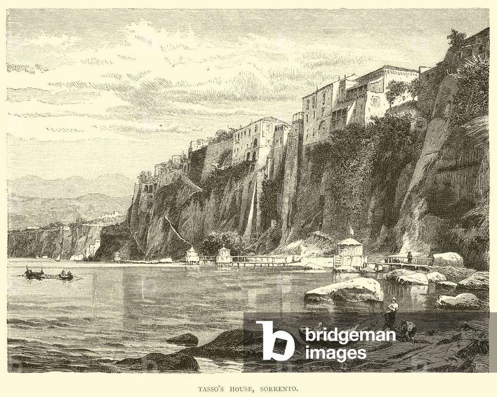 Tasso's House, Sorrento (engraving)