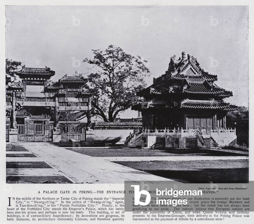 A palace gate in Peking, the entrance to the abode of the 