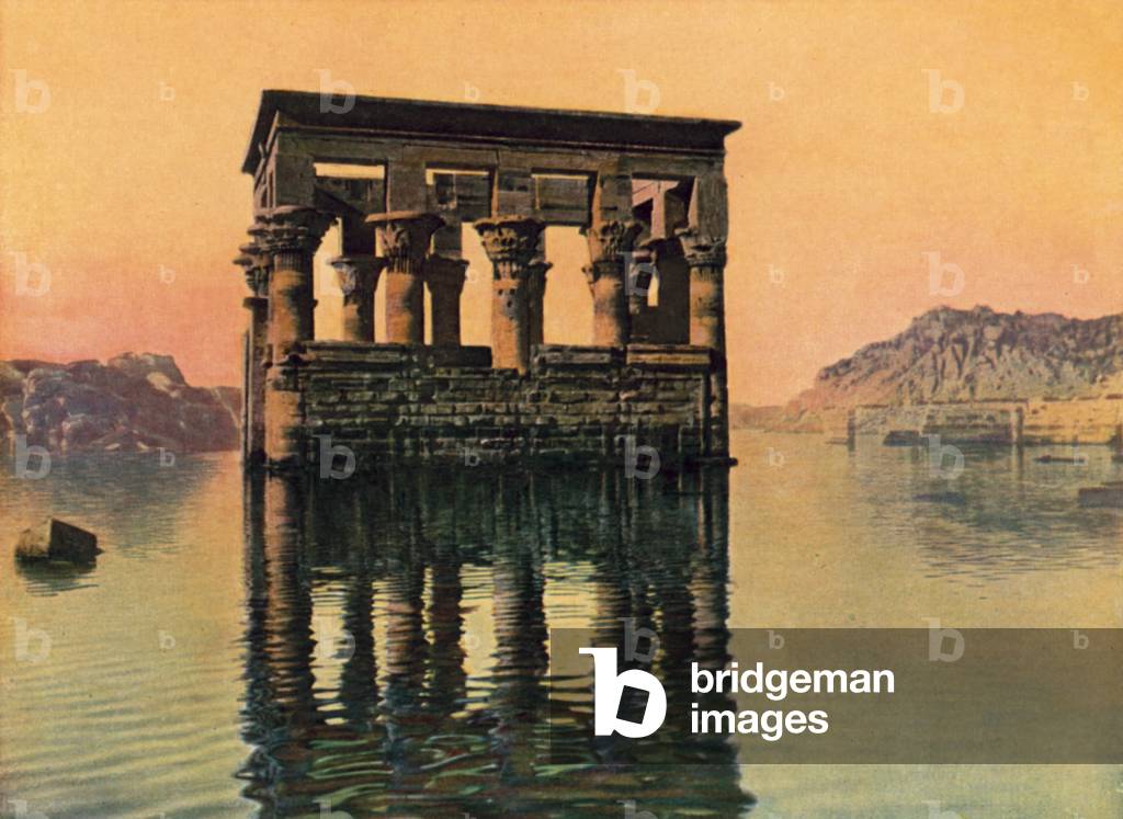 Philae, Pharaoh's Bed, Kiosk of Trajan (coloured photo)