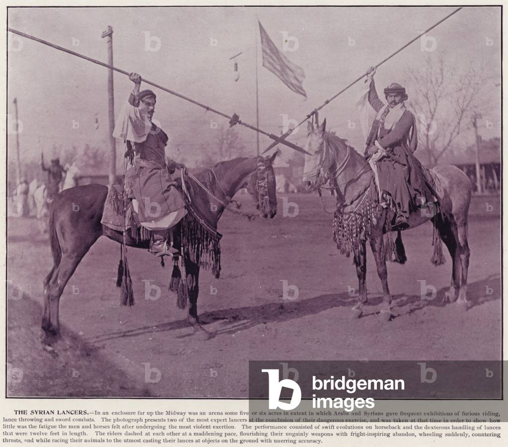 Chicago World's Fair, 1893: The Syrian Lancers (b/w photo)
